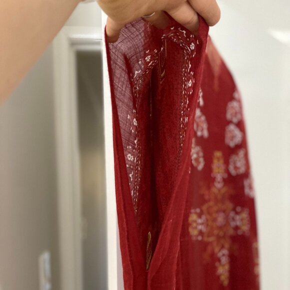 lovestitch Summer Kimono + Beach Cover-up Maroon/White Design - Picture 4 of 4